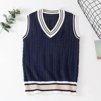 V-Neck Knit Sweater